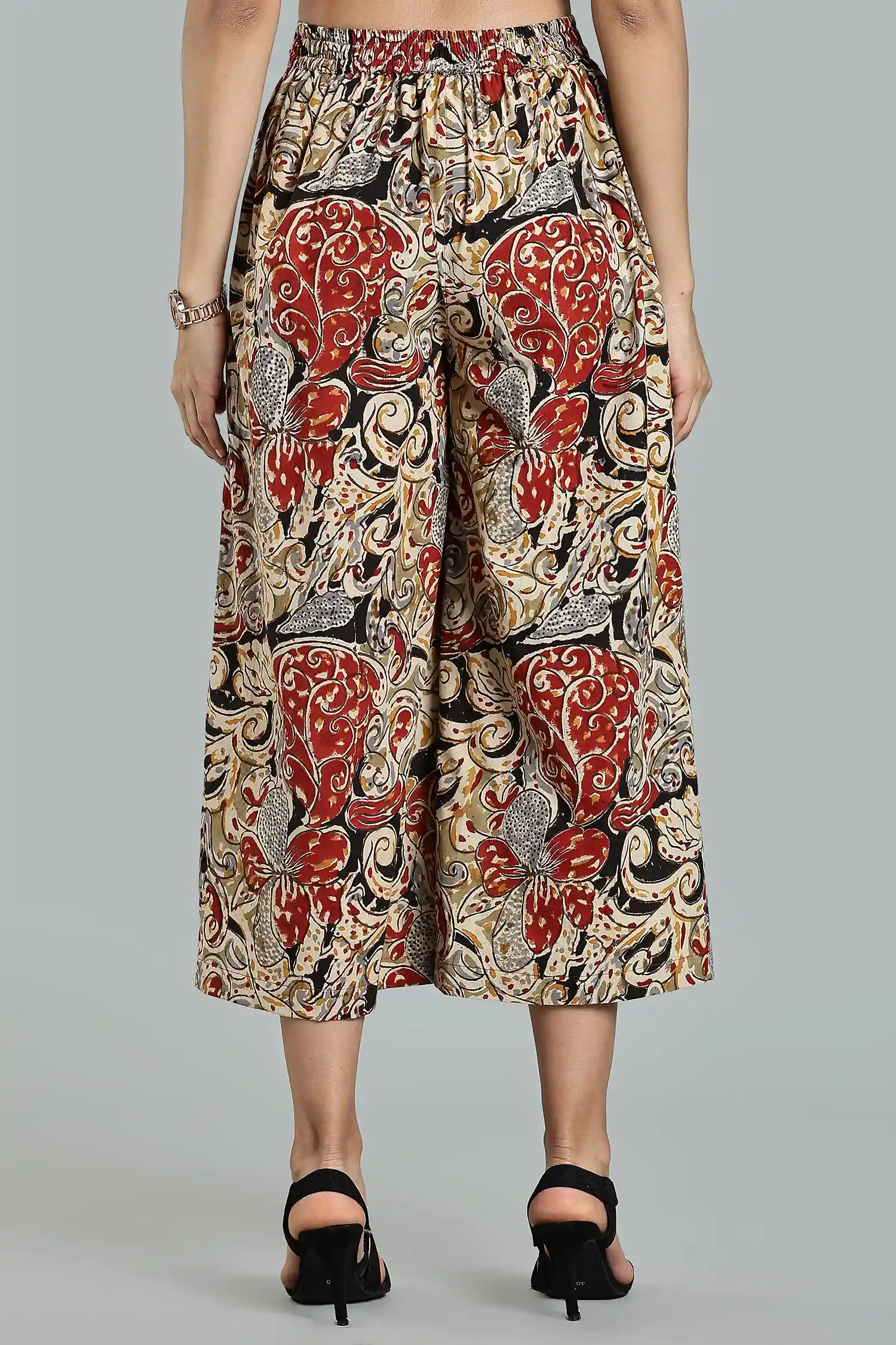 Kalamkari pant Culotte waist tie - Image 3