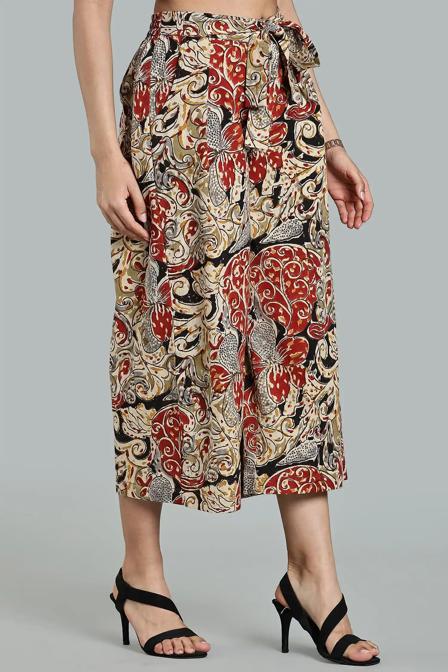 Kalamkari pant Culotte waist tie - Image 4