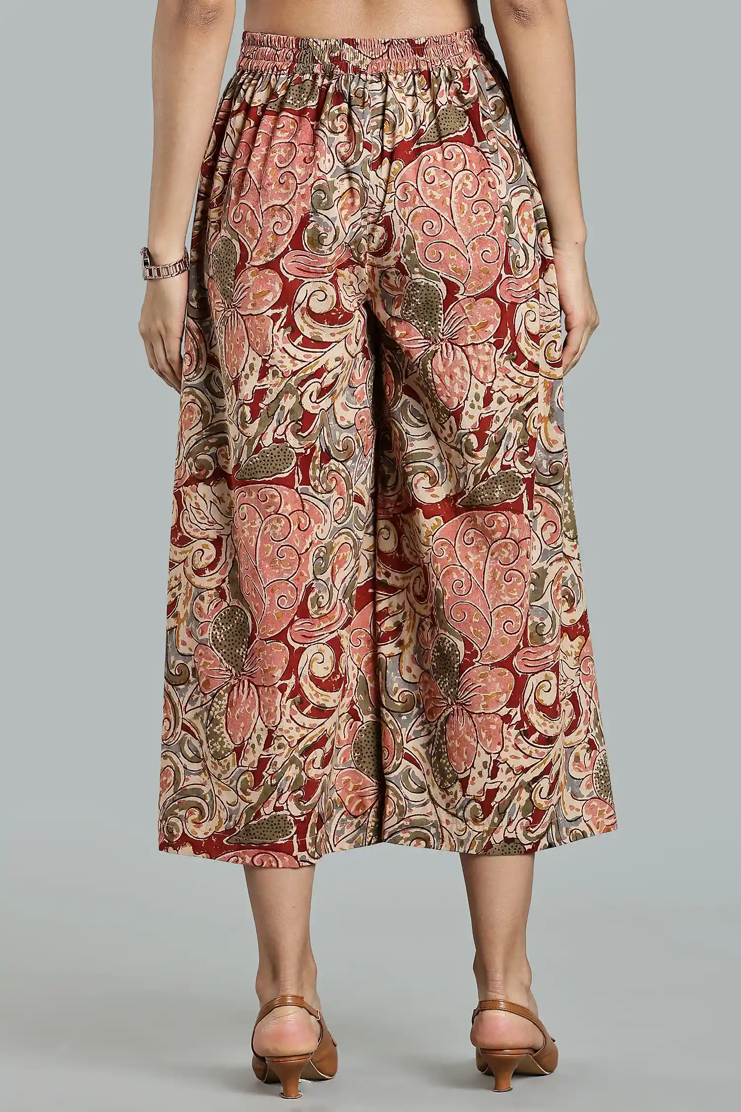 Kalamkari pant Culotte waist tie - Image 4