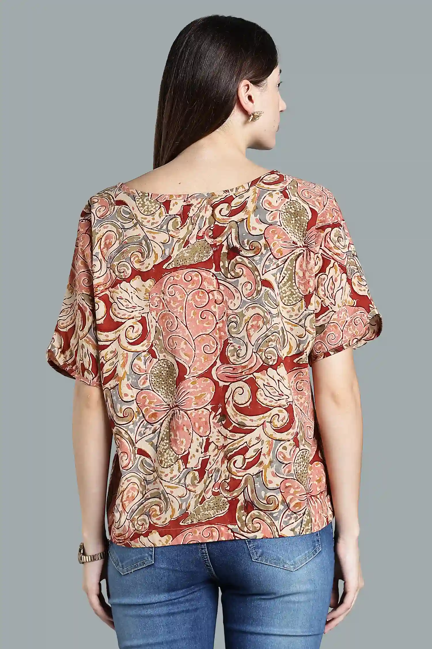 KALAMKARI COTTON TOP KIMONO - Image 2