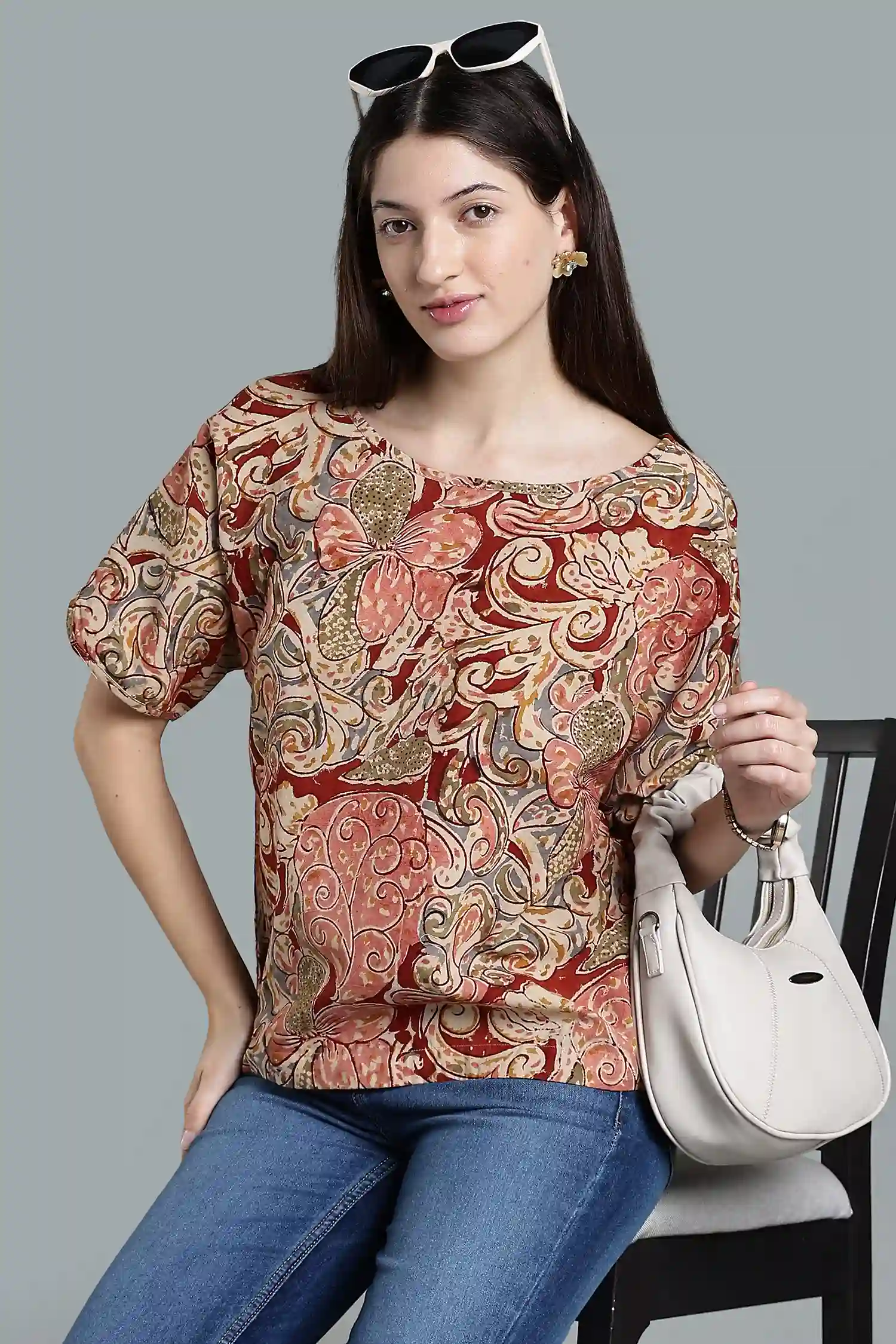 KALAMKARI COTTON TOP KIMONO - Image 4