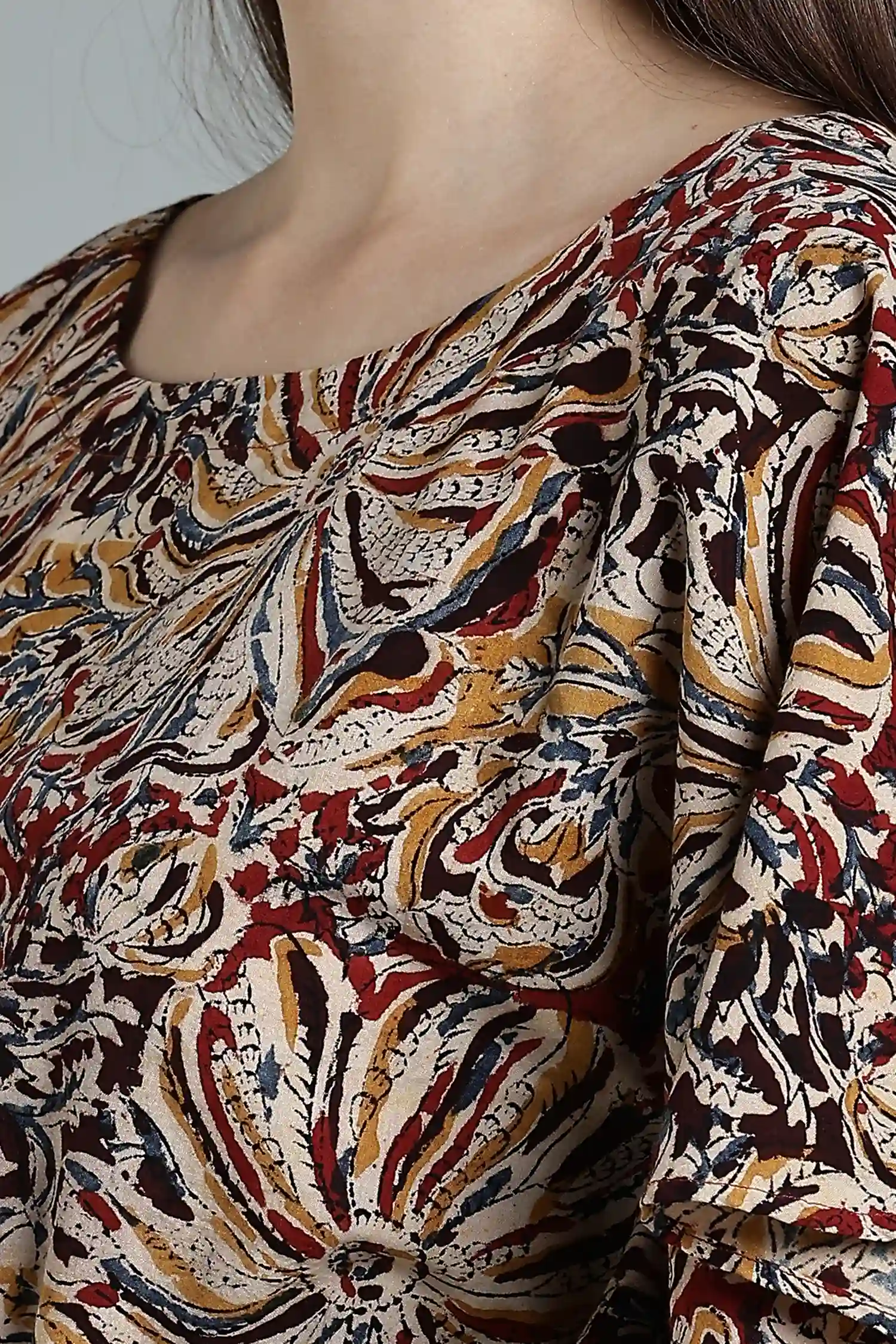 KALAMKARI COTTON TUNIC BATWING - Image 3