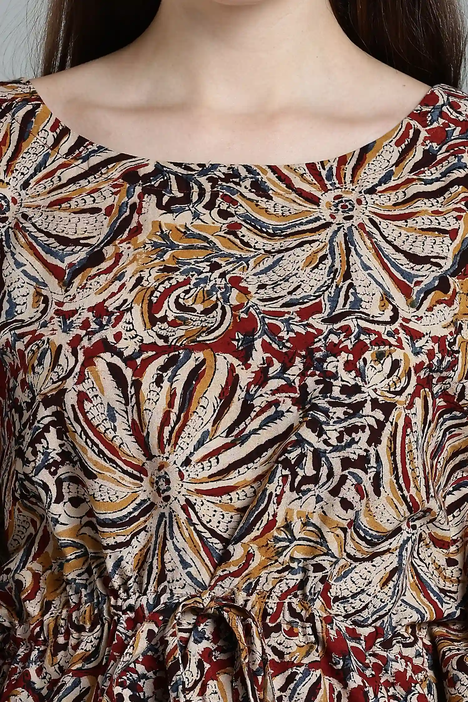 KALAMKARI COTTON TUNIC BATWING - Image 4