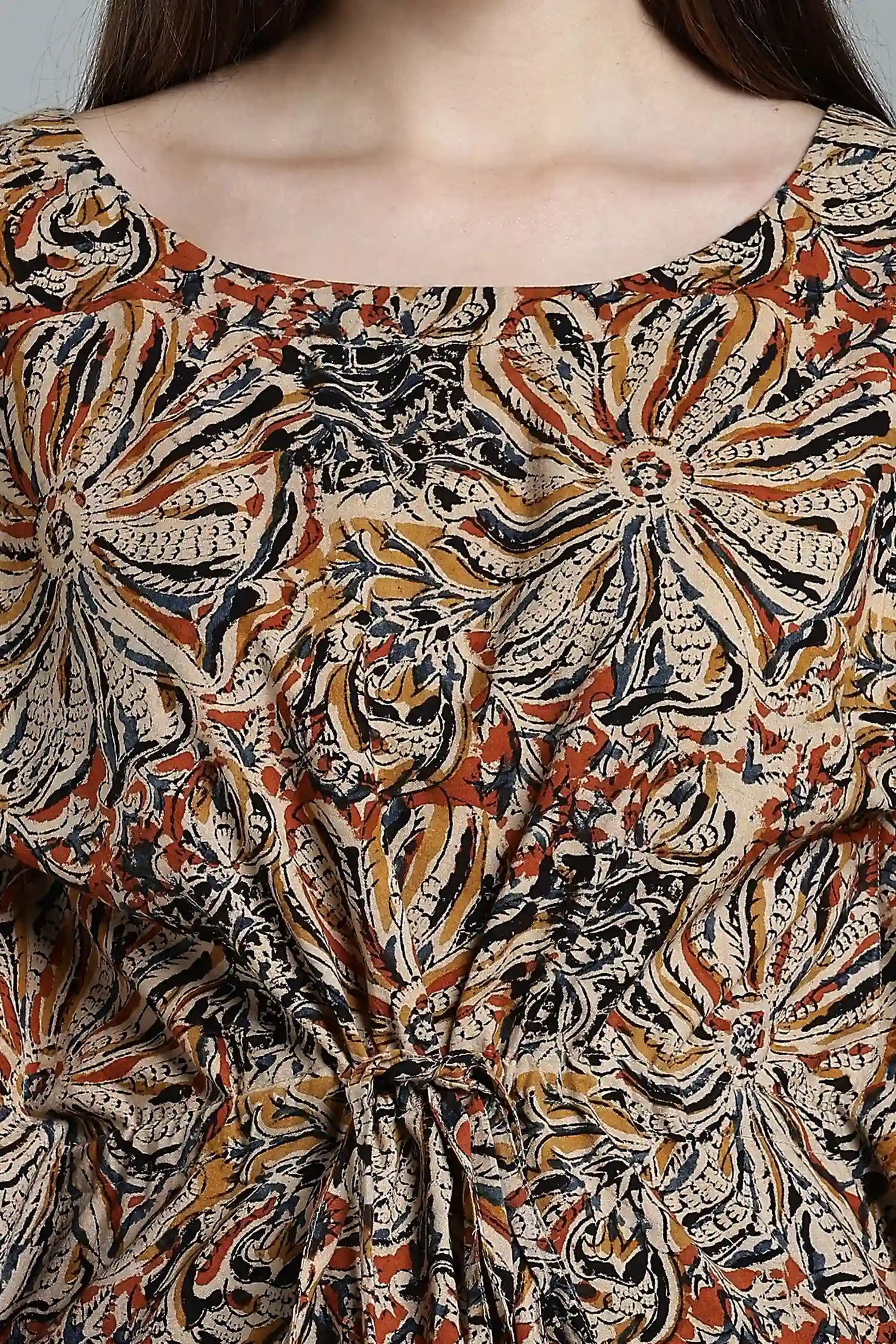 KALAMKARI COTTON TUNIC BATWING - Image 3