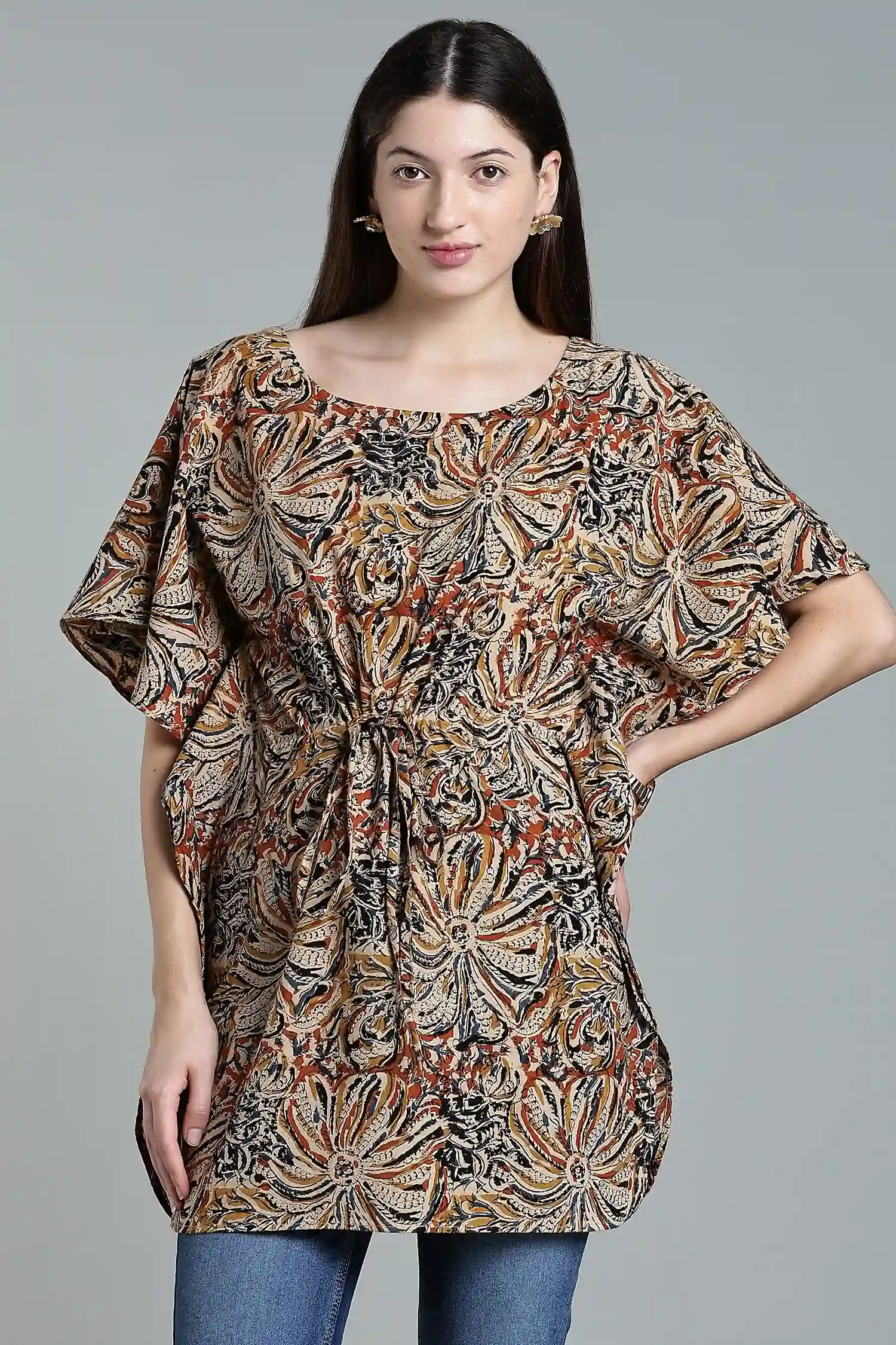 KALAMKARI COTTON TUNIC BATWING