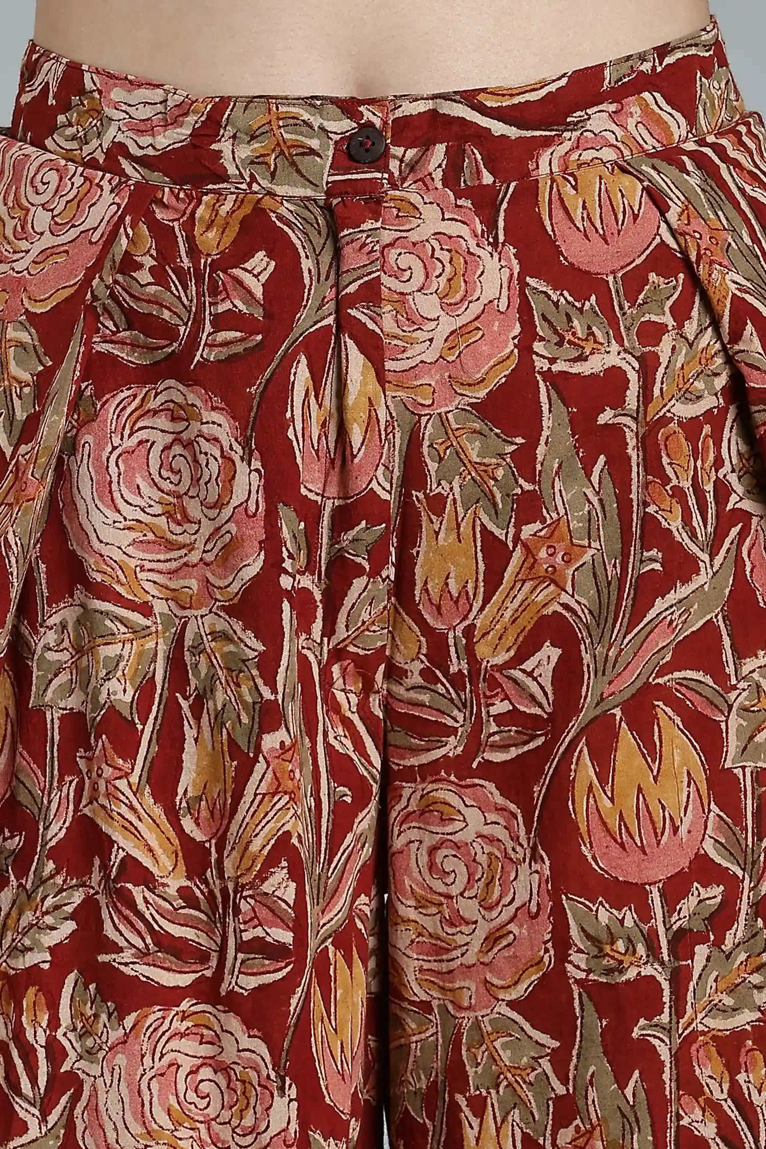 KALAMKARI COTTON PANT PARALLEL FLARED - Image 3