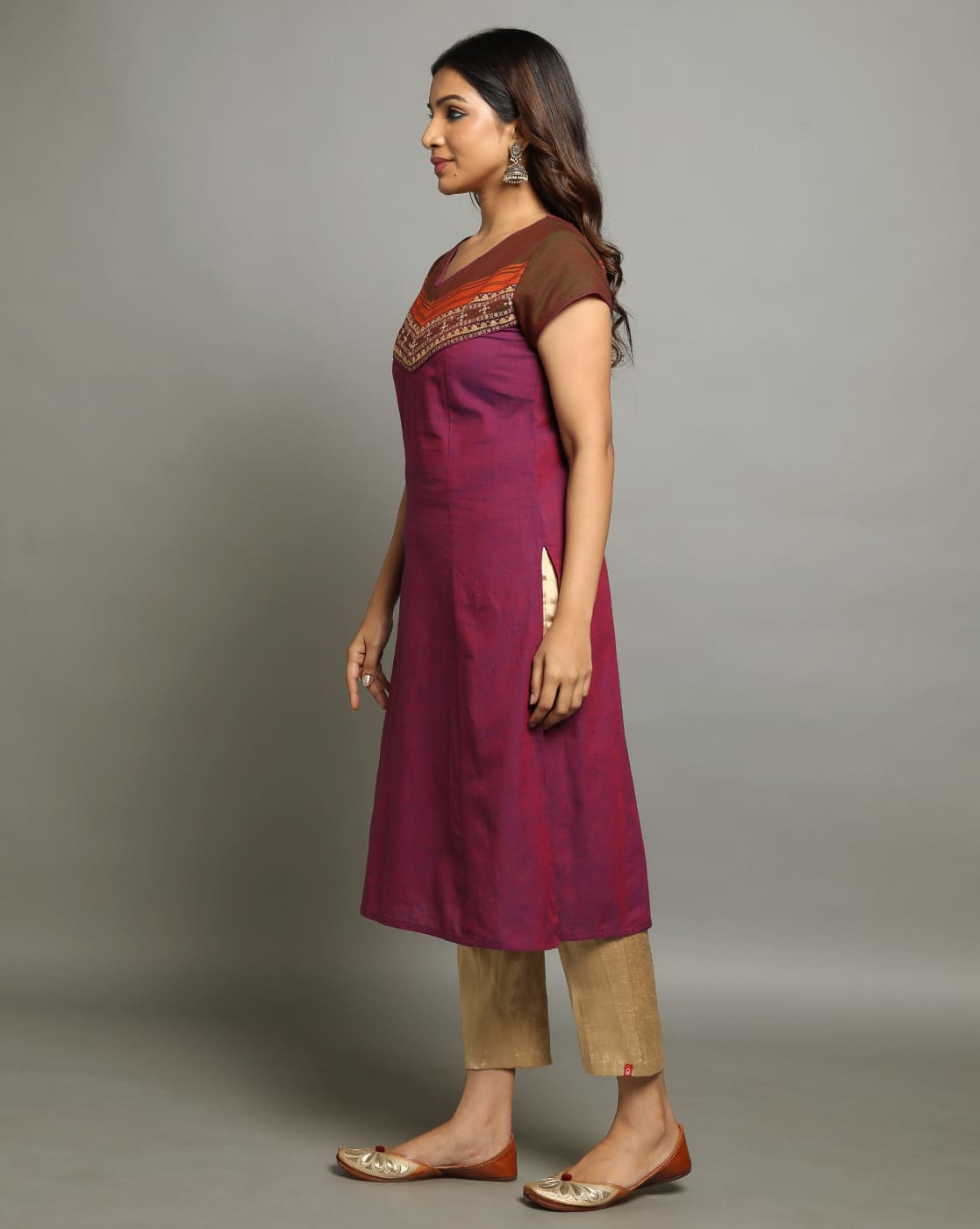 KURTA SOUTH C FRONT & BACK V - PURPLE - Image 2