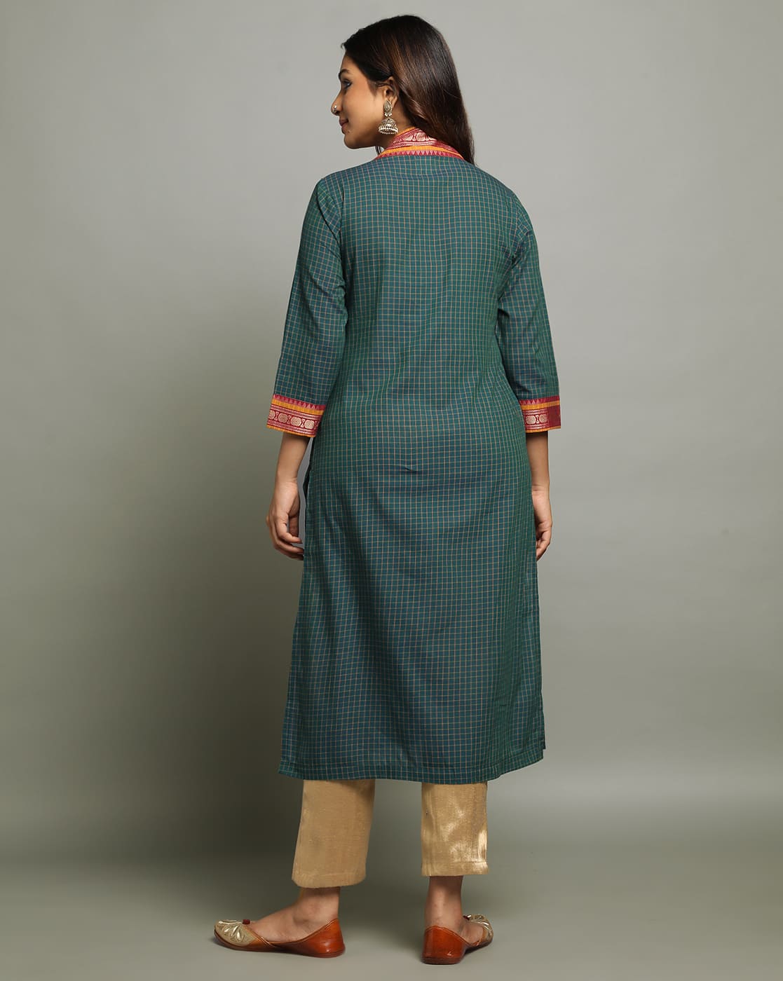 KURTA SOUTH C FUNNEL NECK - GREEN - Image 3