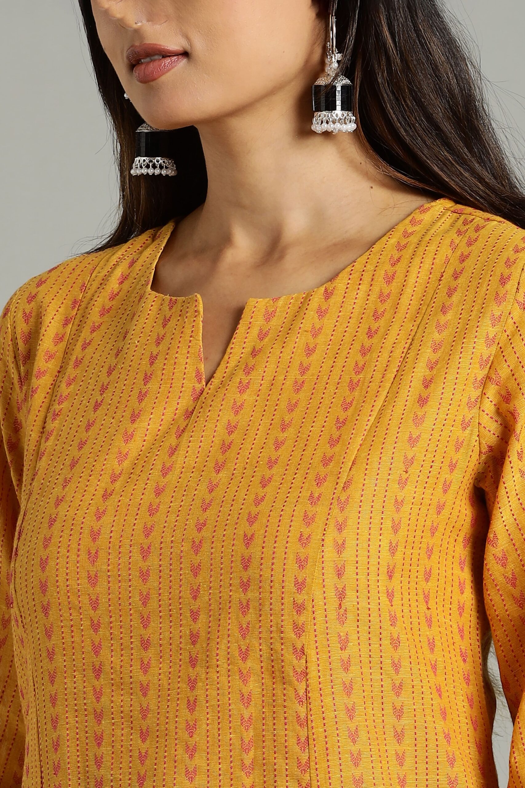 KURTA SOUTH C 3 KALI - YELLOW - Image 7