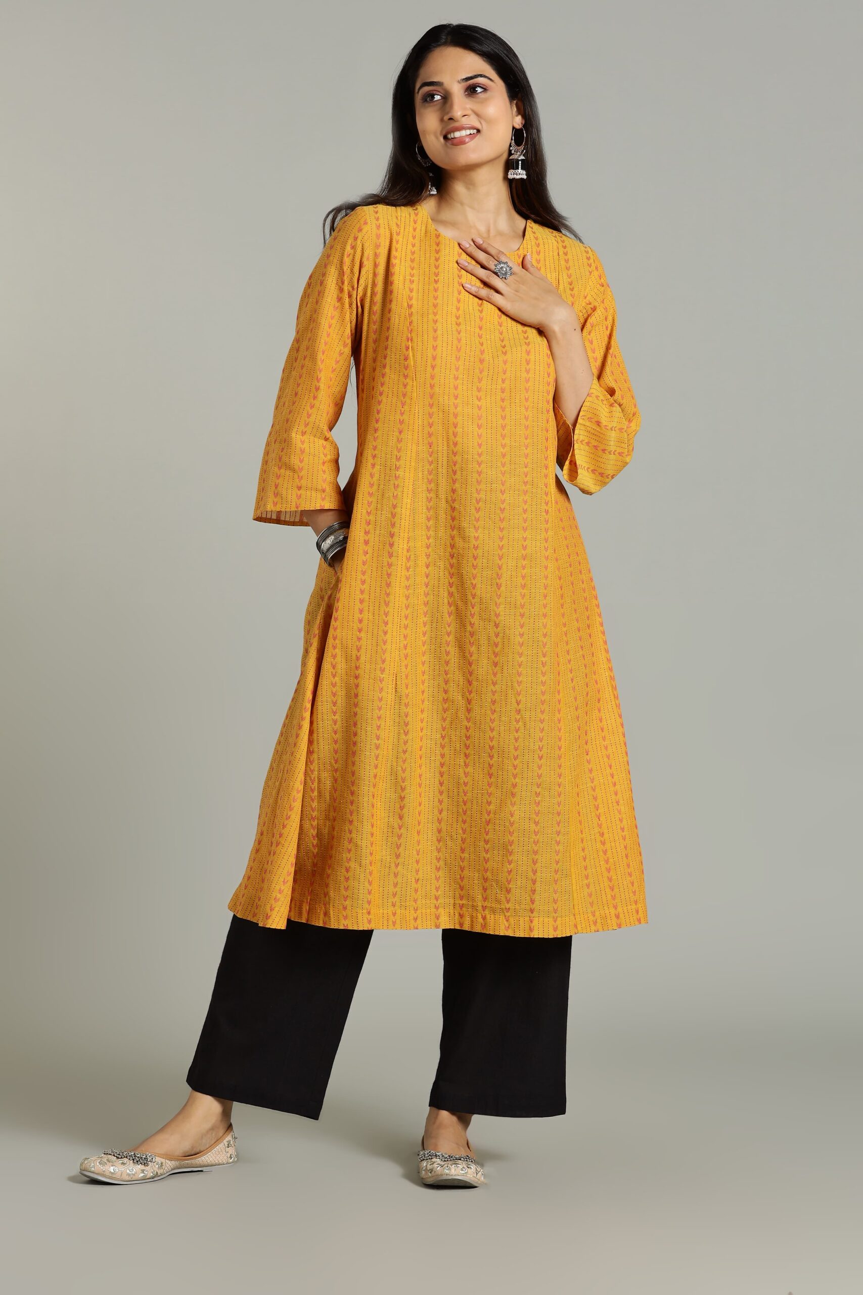 KURTA SOUTH C 3 KALI - YELLOW