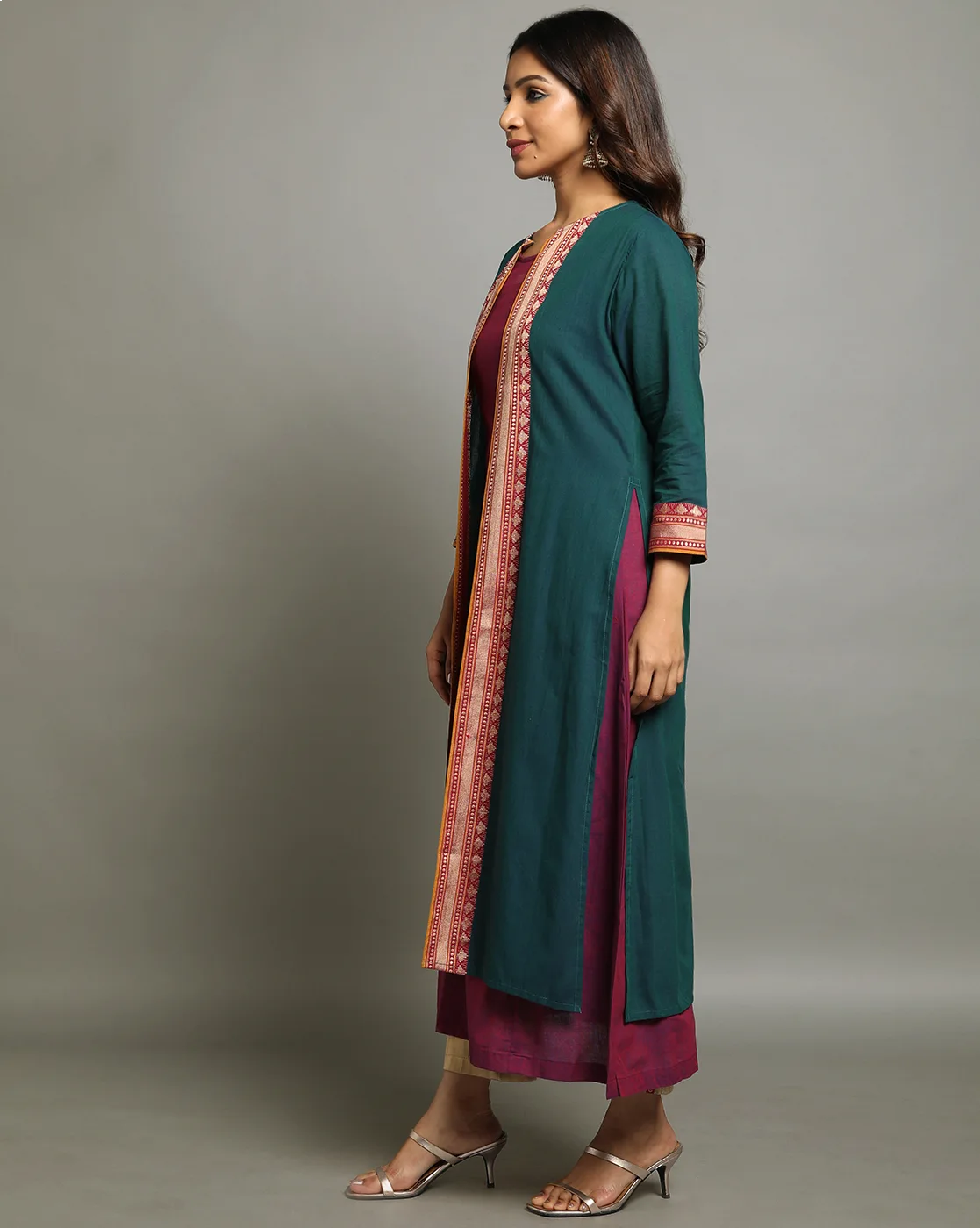 KURTA SOUTH C LAYERED GREEN - Image 5